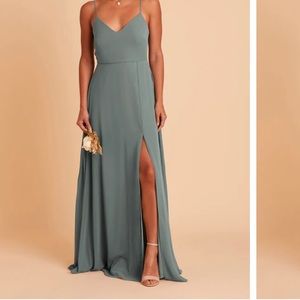 SOLD! Birdy Grey Bridesmaids Dress in Chiffon Sea Glass